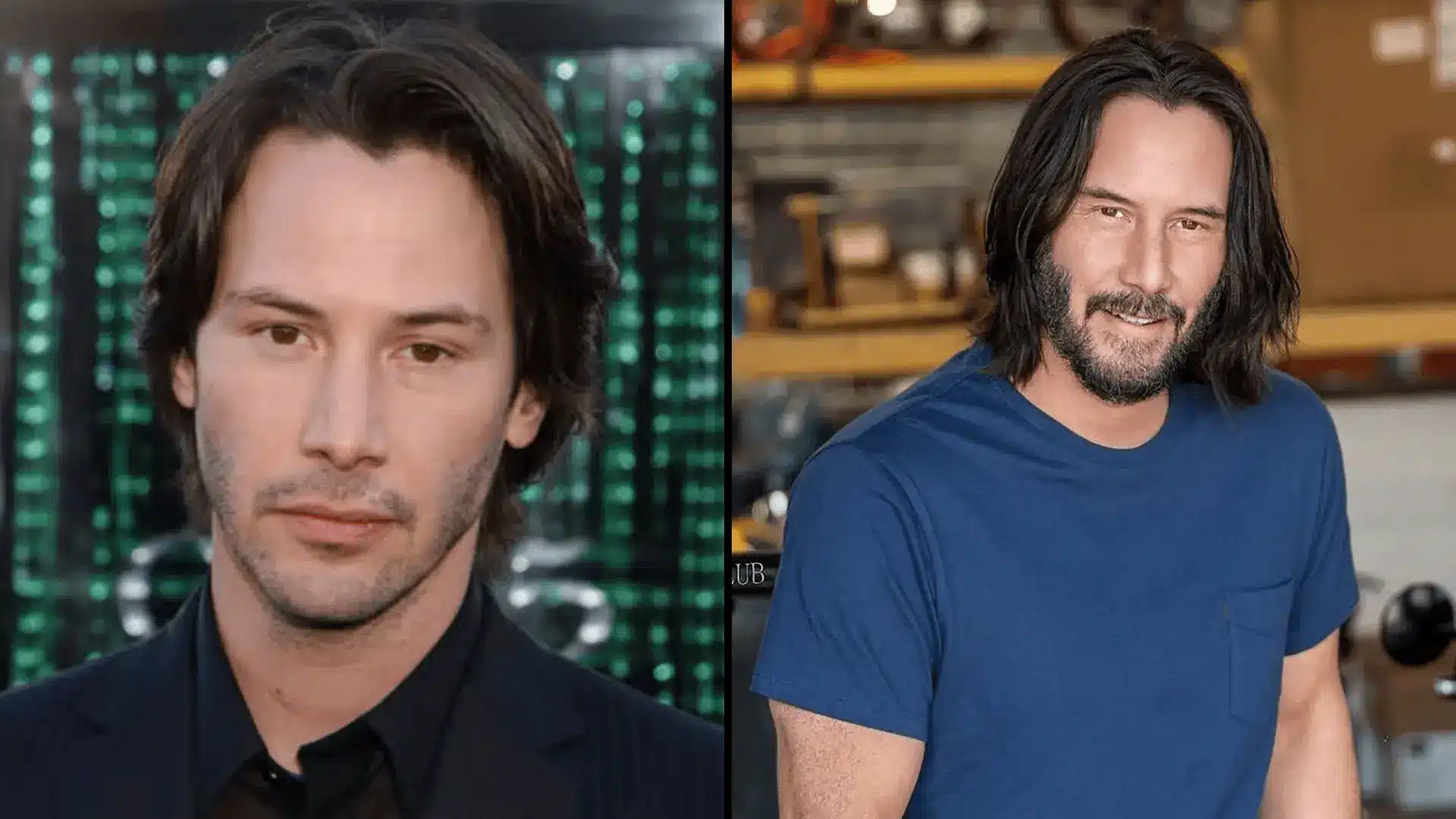 Keanu Reeves in dark casual outfits showing cool undertones and effortless winter style