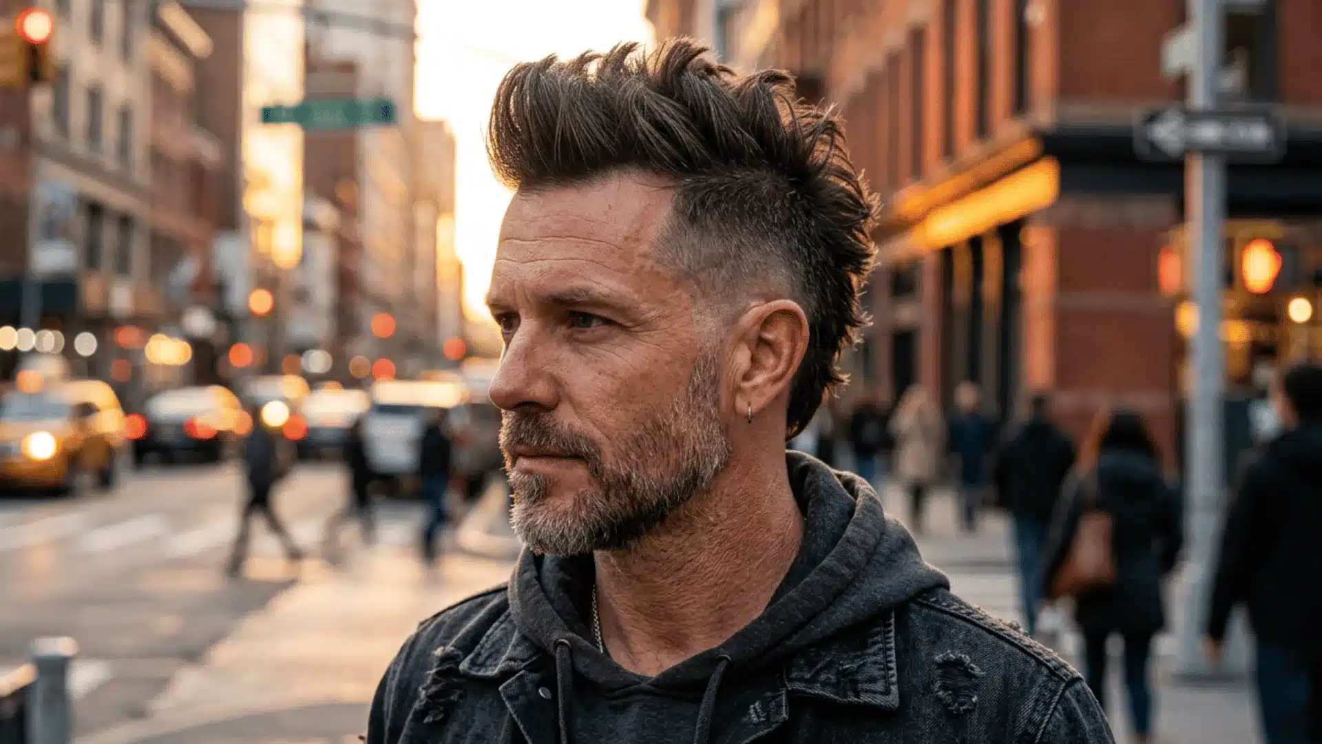 Mohawk taper hairstyle for thinning hair