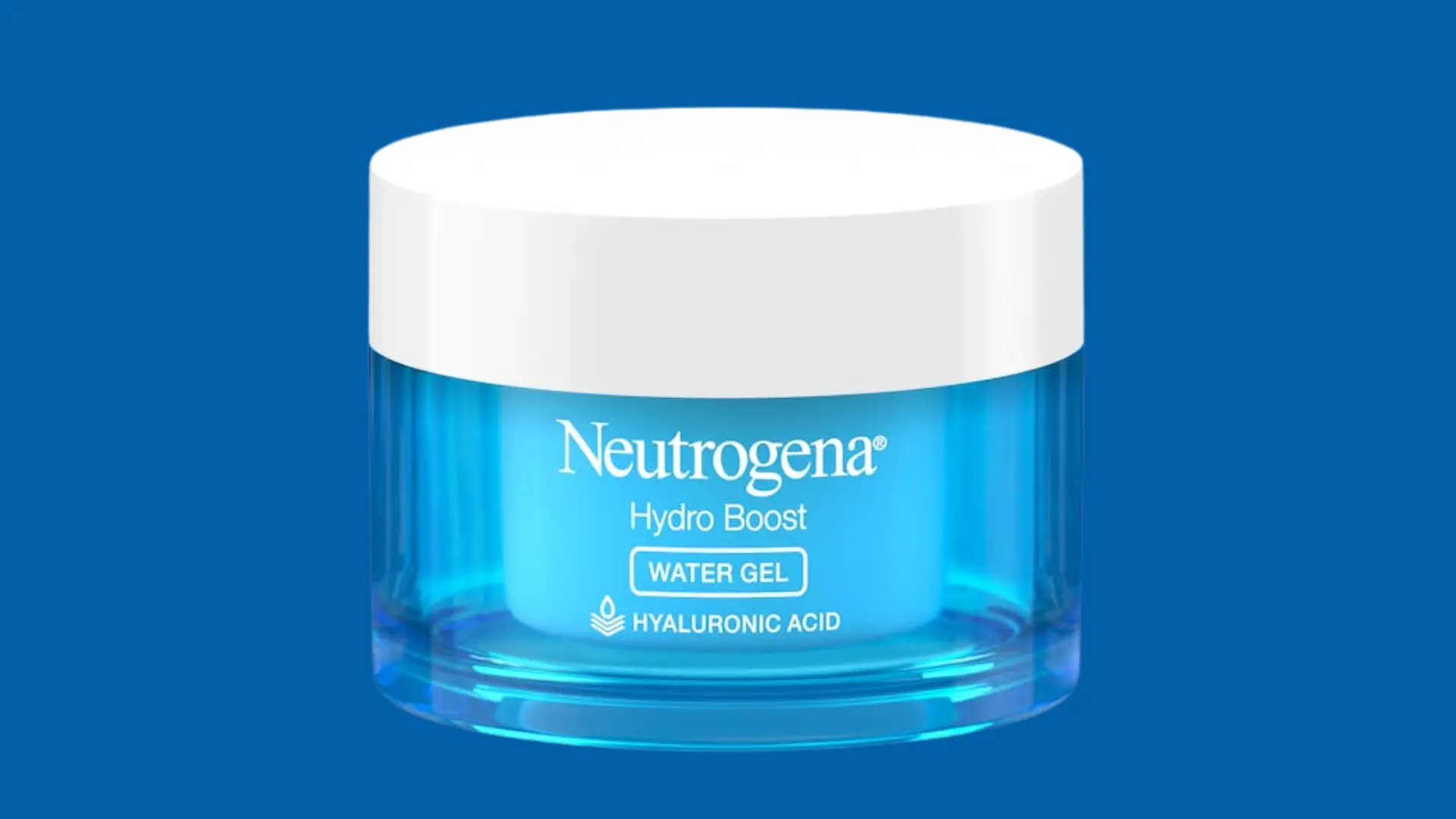 Neutrogena Hydro Boost Water Gel jar with hyaluronic acid for oily acne prone skin hydration