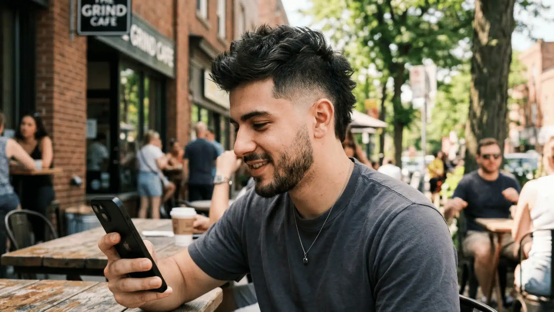 Relaxed low fade mohawk on young man