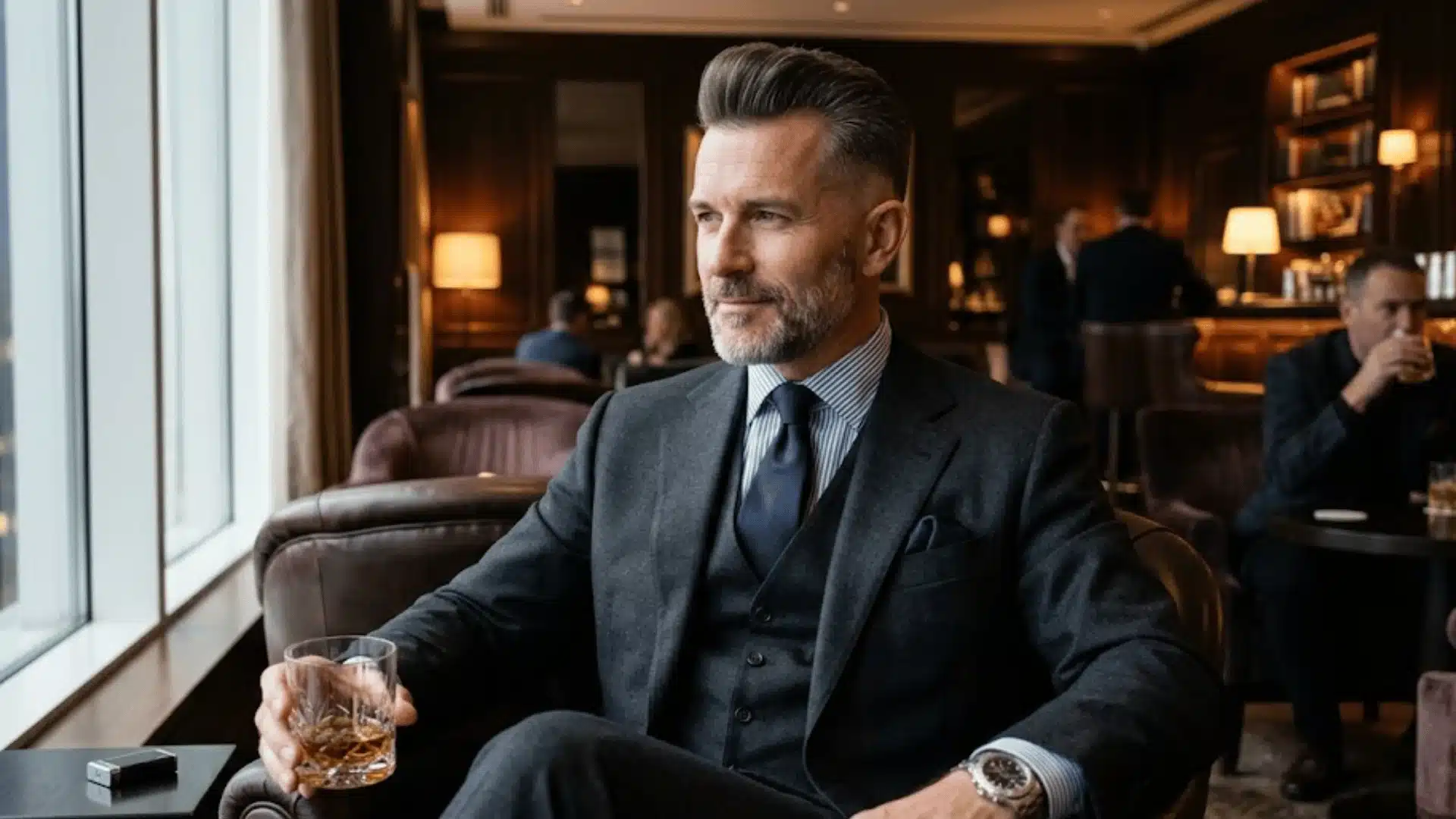Short pompadour fade hairstyle for thinning hair