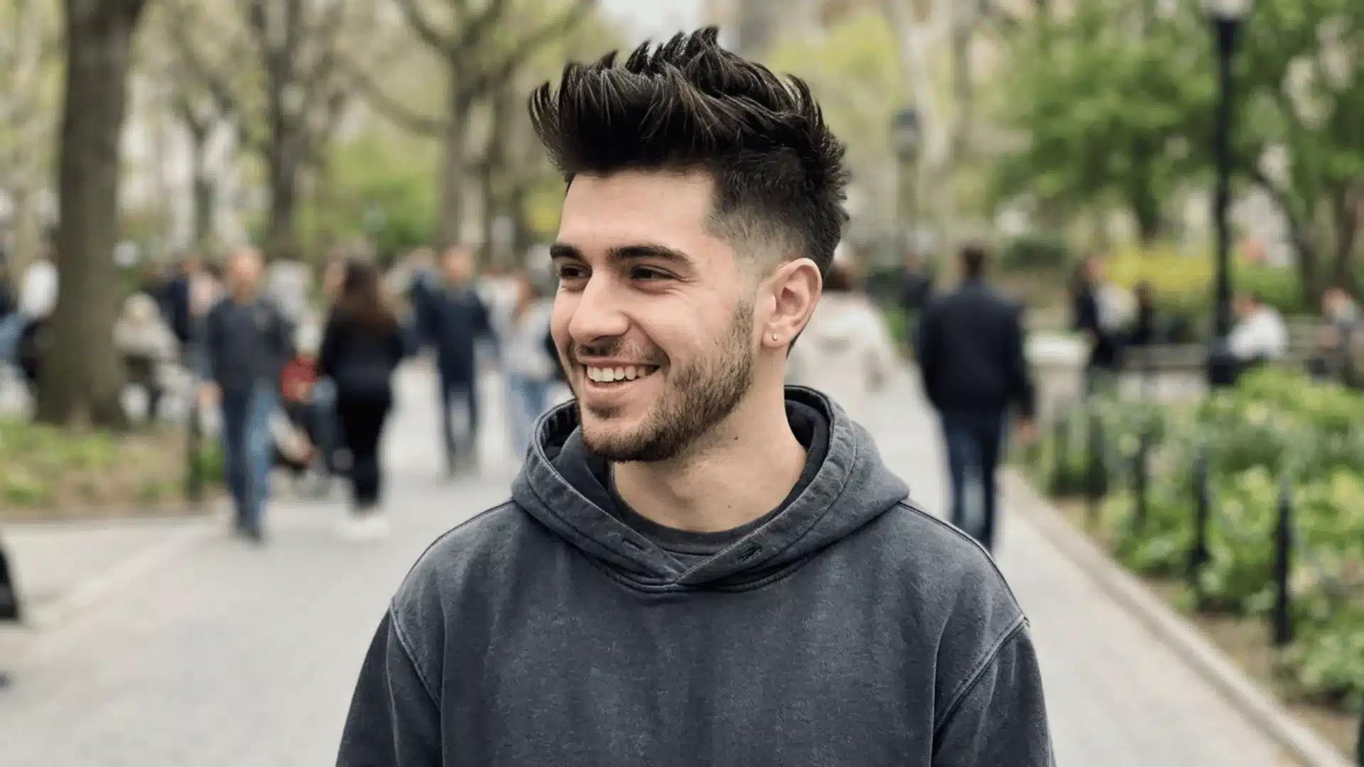 Stylish modern faux hawk haircut