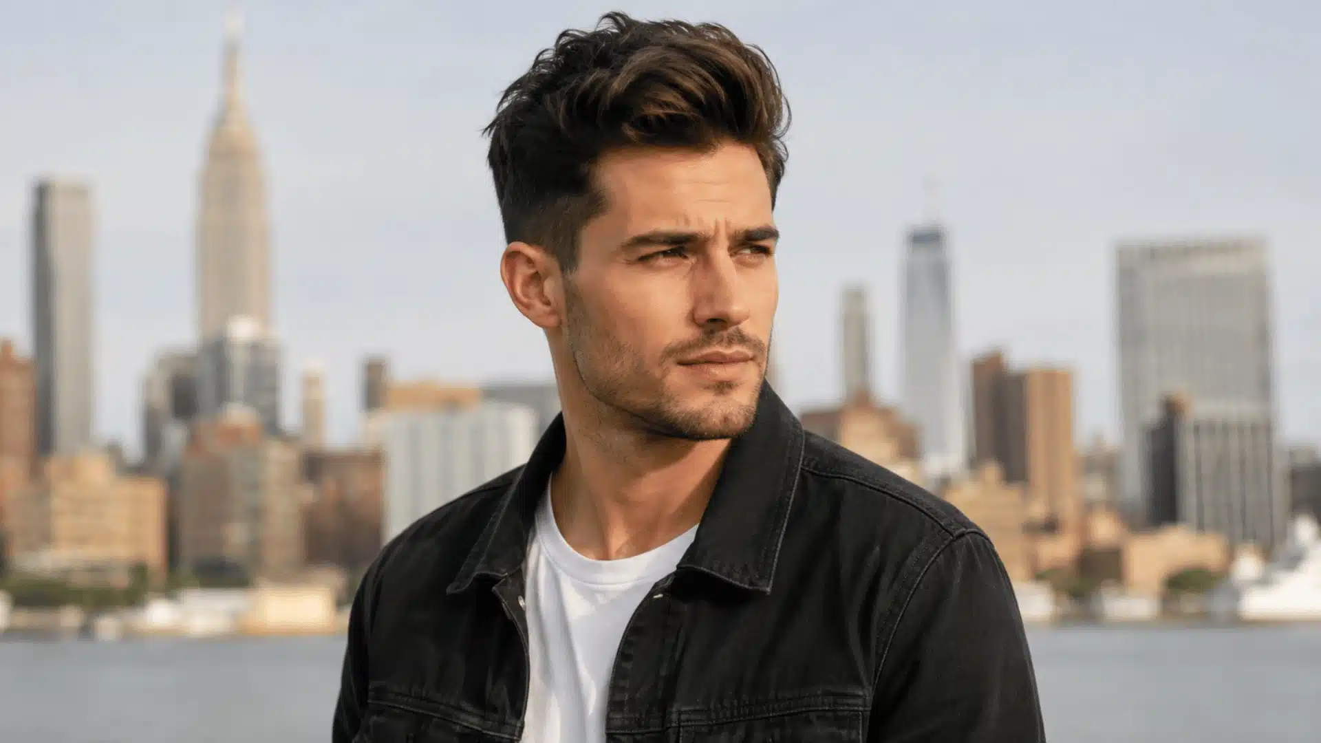 Textured quiff hairstyle for thinning hair