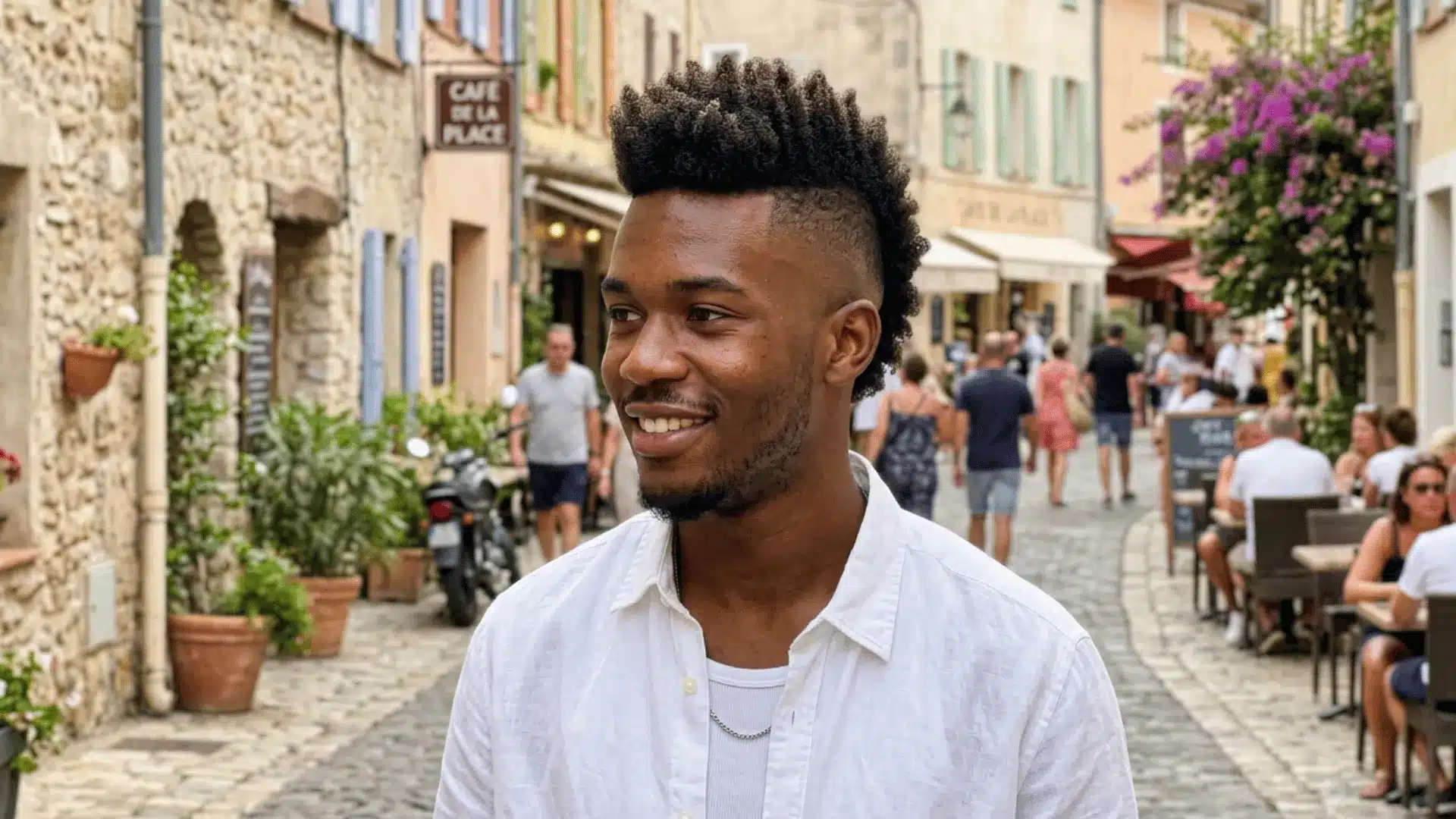 Wide rounded South of France mohawk style