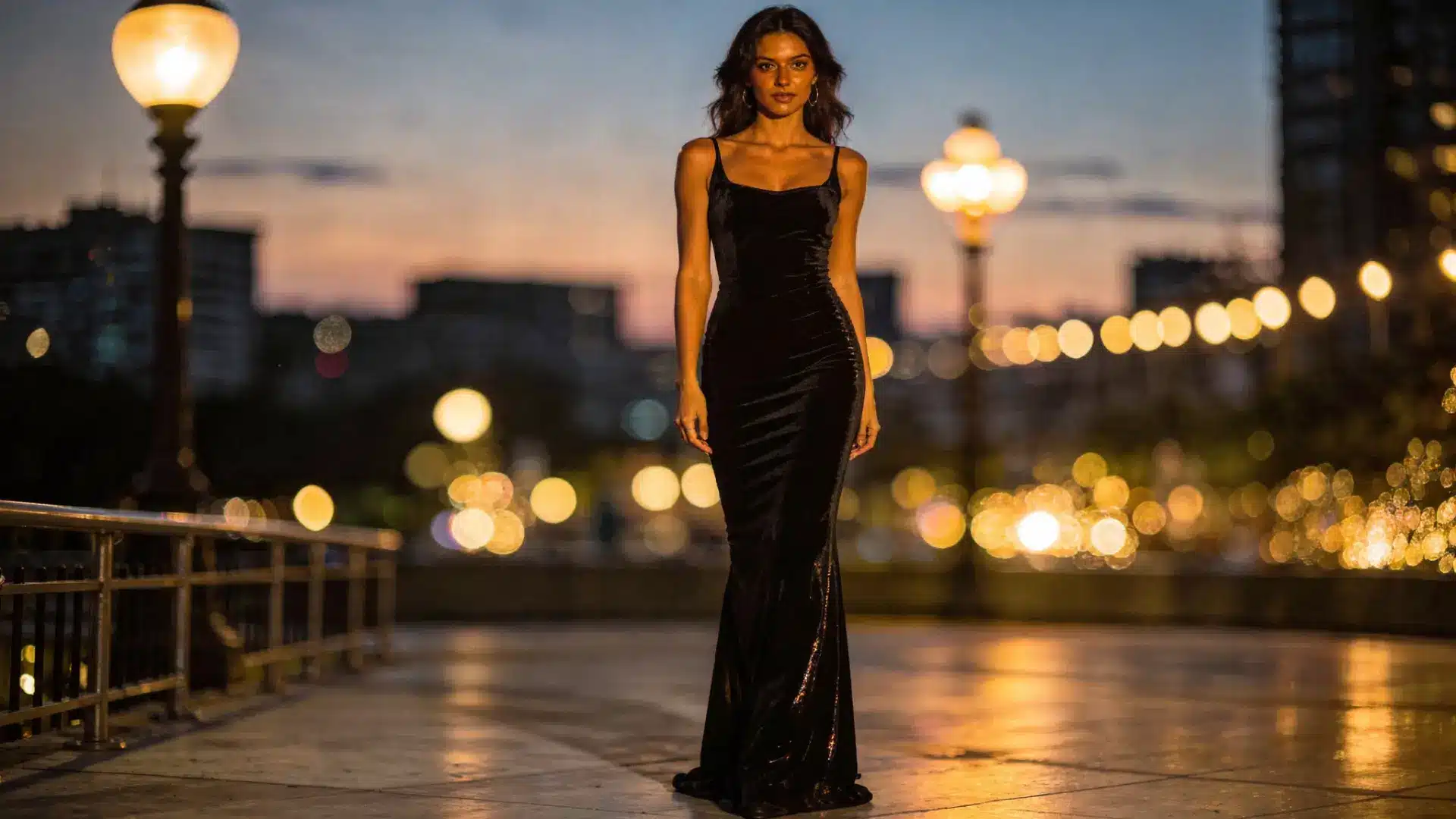 Black bodycon dress with a sleek, figure-hugging silhouette.