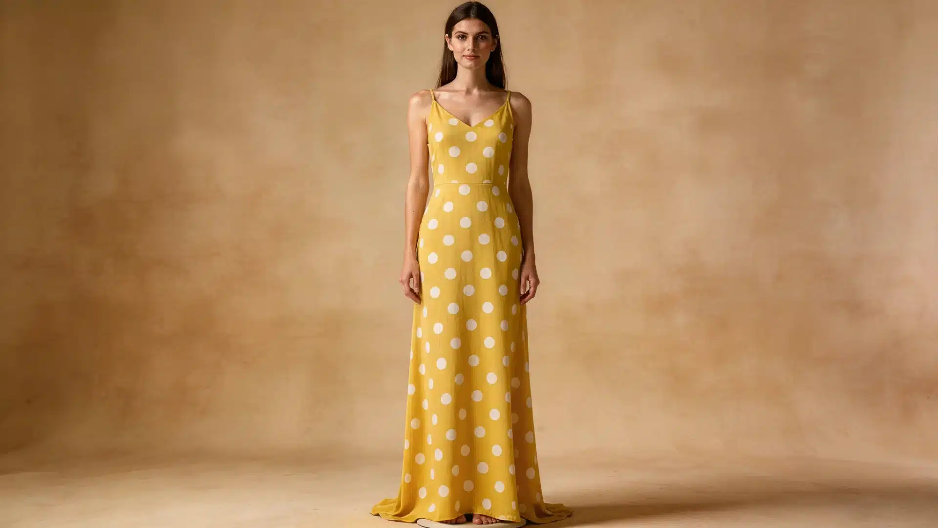 Maxi dress reaching the ankle or floor.