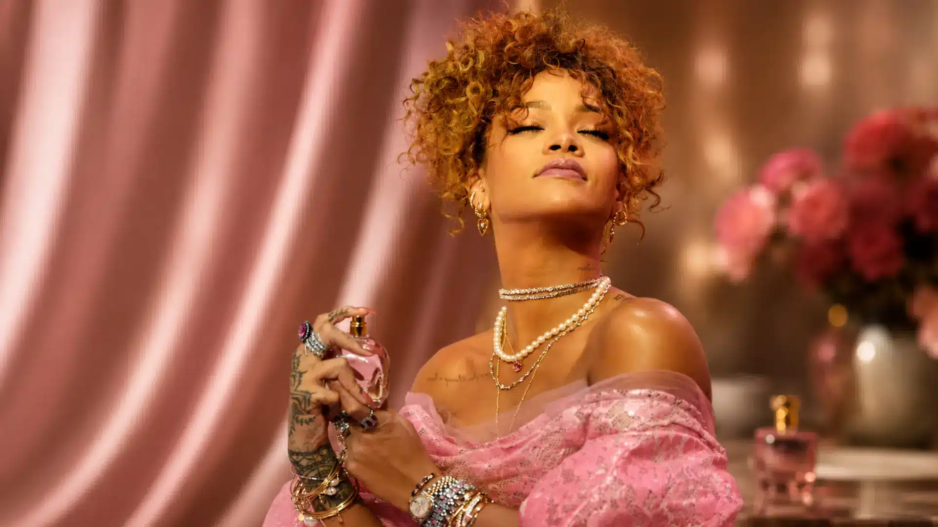 rihanna in a pink dress When we saw - Image 1 from See Every Single Outfit Rihanna Has Ever Worn Last night, #Rihanna delivered the