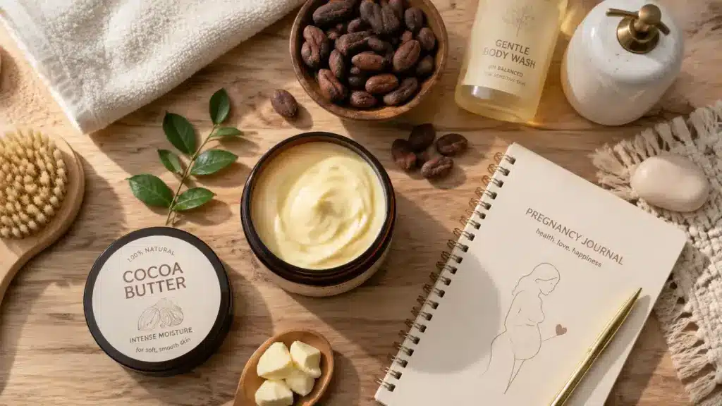 cocoa butter skincare products for pregnancy stretch marks