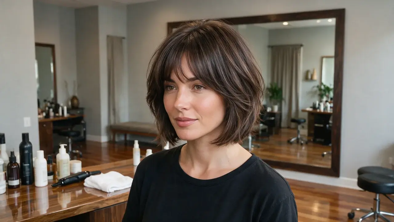 curved shag haircut with rounded ends and soft layered shape