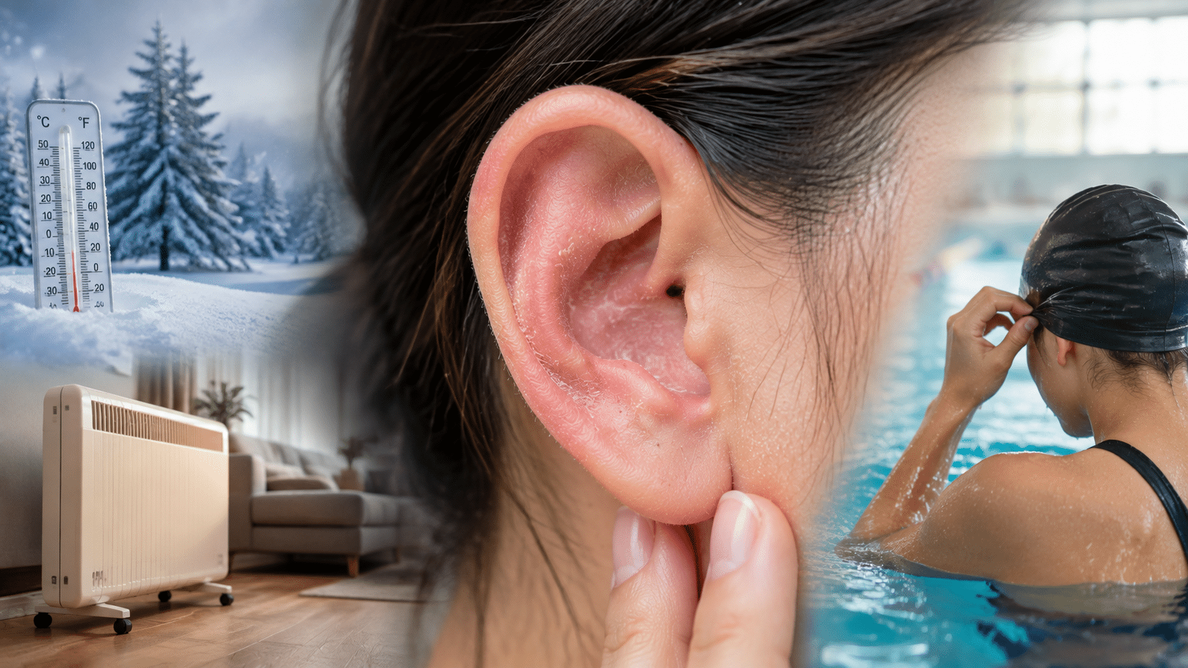 environmental dryness causing rough flaky ear skin