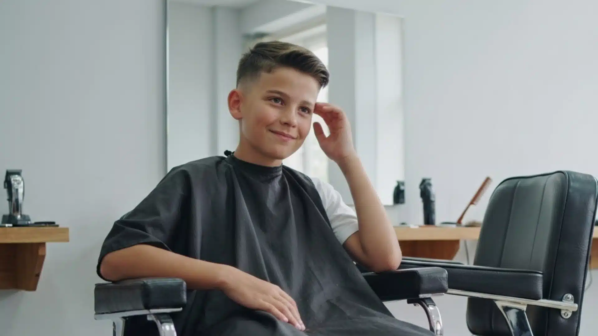 mid fade haircut with neatly blended sides and modern short textured hairstyle