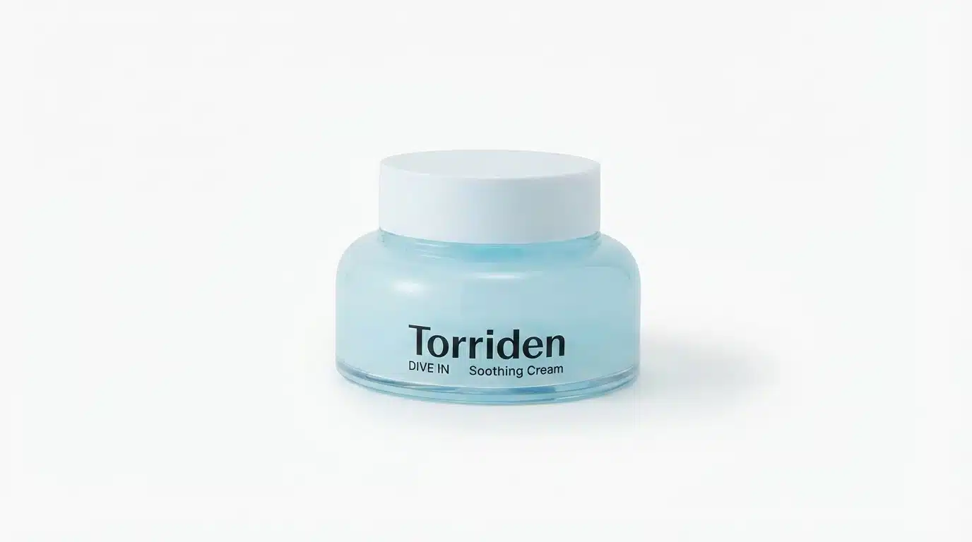 torriden dive in soothing cream jar centered on a clean white background with soft shadows